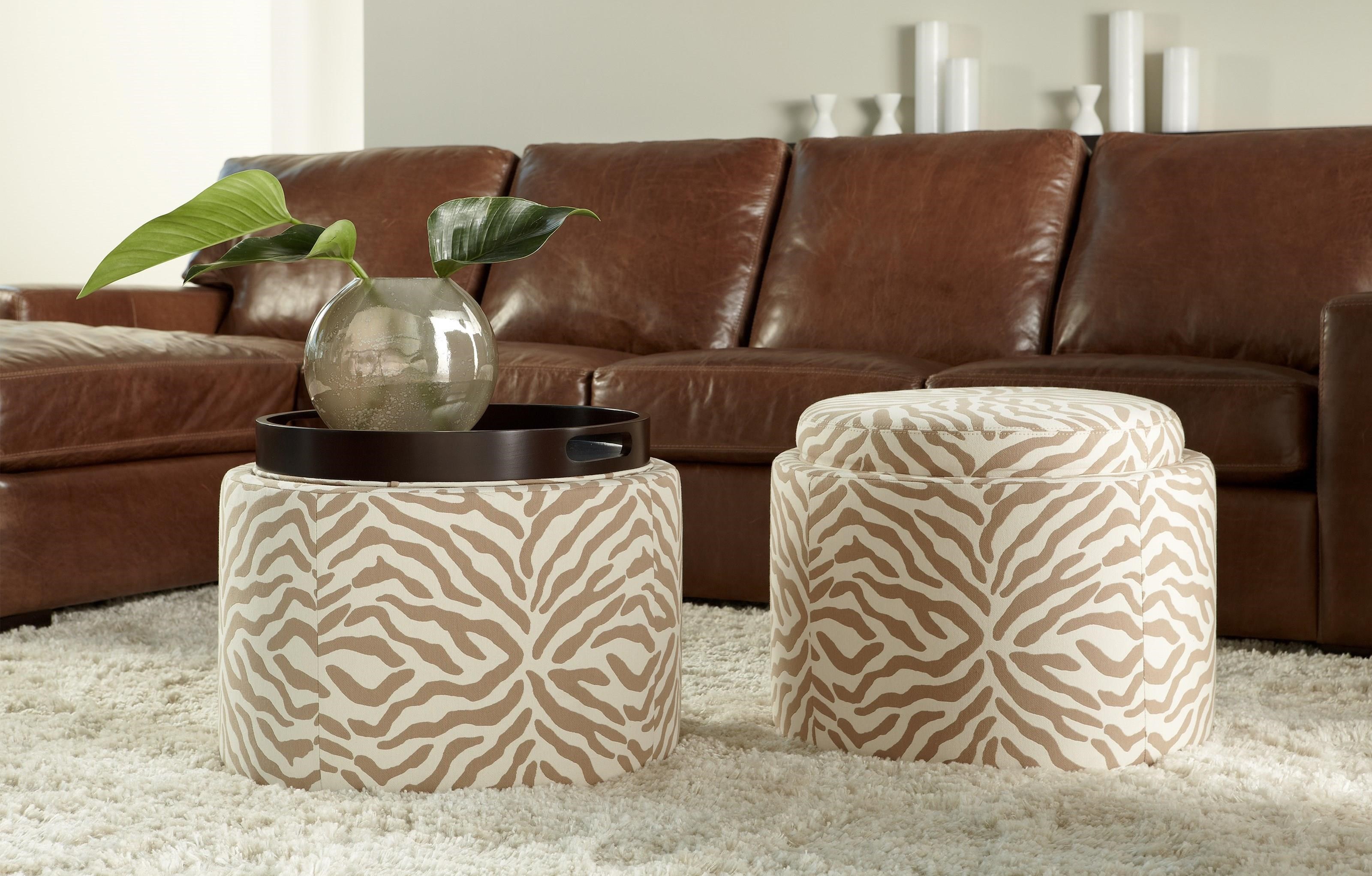 Light brown outlet storage ottoman